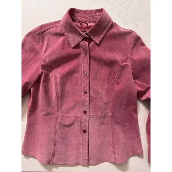 Bernardo Genuine Leather Jacket Womens 10p Hot Pink Motorcycle Bomber Minecraft